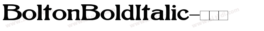 BoltonBoldItalic字体转换