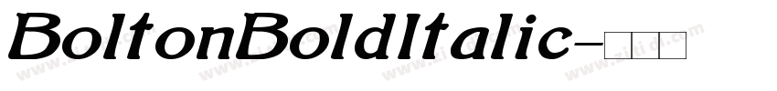 BoltonBoldItalic字体转换