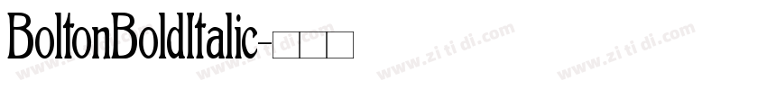 BoltonBoldItalic字体转换