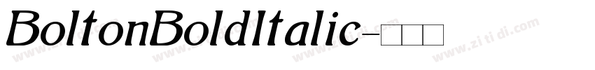 BoltonBoldItalic字体转换