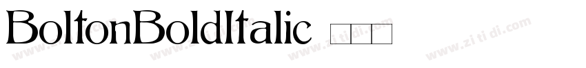 BoltonBoldItalic字体转换