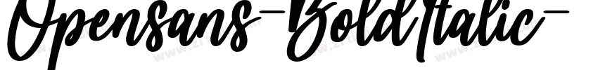 Opensans-BoldItalic字体转换