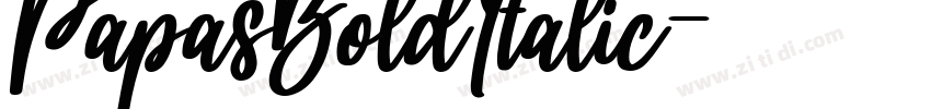 PapasBoldItalic字体转换