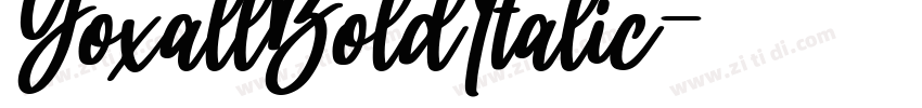 YoxallBoldItalic字体转换