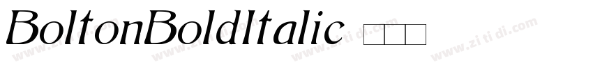BoltonBoldItalic字体转换