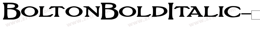 BoltonBoldItalic字体转换