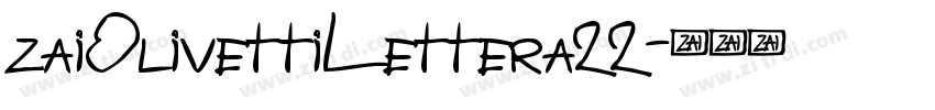 zaiOlivettiLettera22字体转换