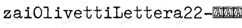 zaiOlivettiLettera22字体转换