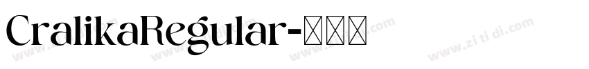 CralikaRegular字体转换