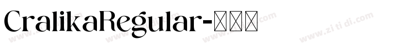 CralikaRegular字体转换