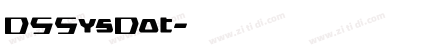 DSSysDot字体转换