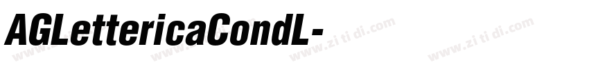 AGLettericaCondL字体转换