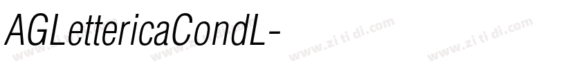 AGLettericaCondL字体转换