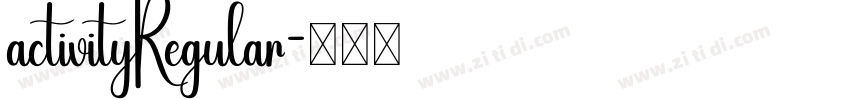 activityRegular字体转换