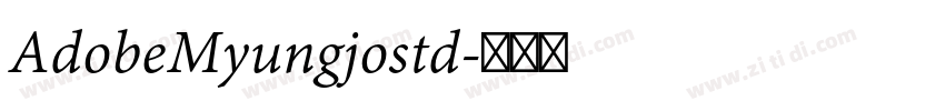 AdobeMyungjostd字体转换