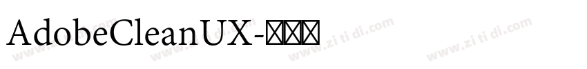 AdobeCleanUX字体转换