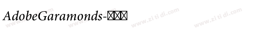 AdobeGaramonds字体转换