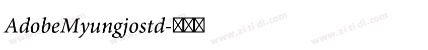 AdobeMyungjostd字体转换