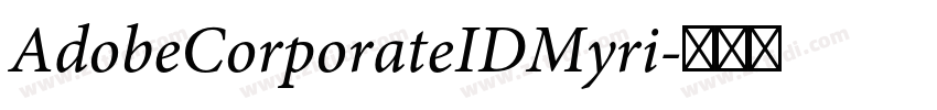 AdobeCorporateIDMyri字体转换