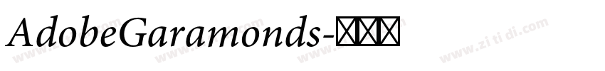 AdobeGaramonds字体转换