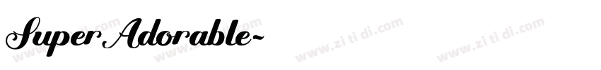SuperAdorable字体转换
