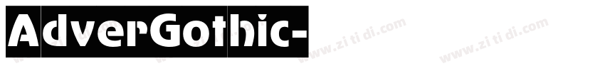 AdverGothic字体转换