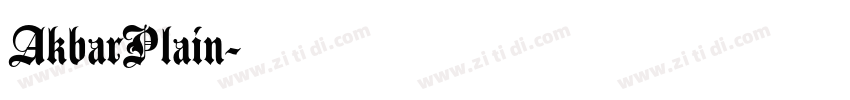 AkbarPlain字体转换