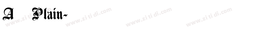 A鹅肉Plain字体转换