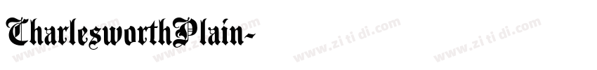 CharlesworthPlain字体转换