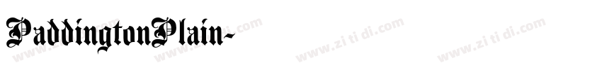 PaddingtonPlain字体转换