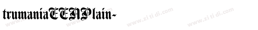trumaniaEENPlain字体转换
