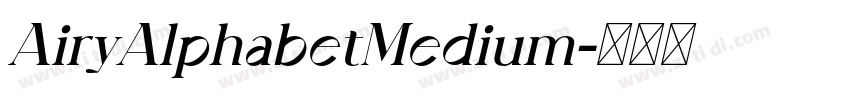 AiryAlphabetMedium字体转换