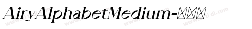 AiryAlphabetMedium字体转换