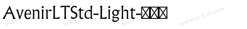 AvenirLTStd-Light字体转换