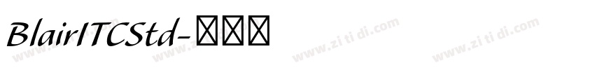 BlairITCStd字体转换
