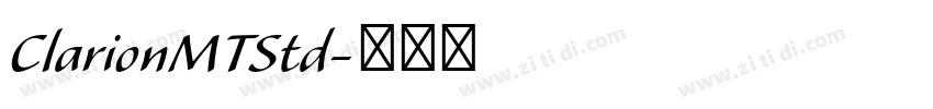 ClarionMTStd字体转换