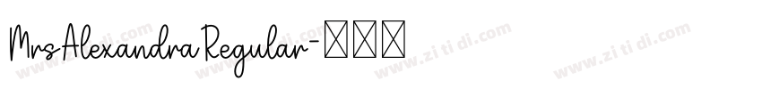 MrsAlexandraRegular字体转换