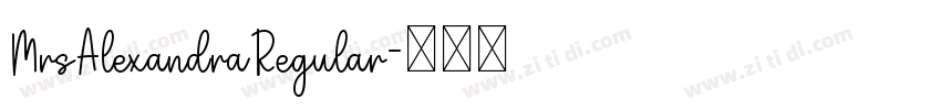 MrsAlexandraRegular字体转换