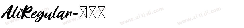 AliRegular字体转换