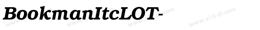 BookmanItcLOT字体转换
