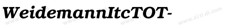WeidemannItcTOT字体转换 WeidemannItcTOT字体转换