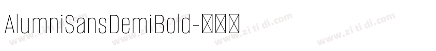 AlumniSansDemiBold字体转换