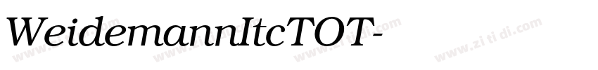 WeidemannItcTOT字体转换 WeidemannItcTOT字体转换