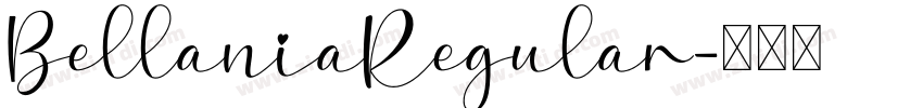 BellaniaRegular字体转换