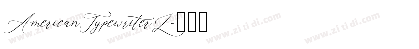 AmericanTypewriterL字体转换