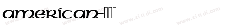 American字体转换