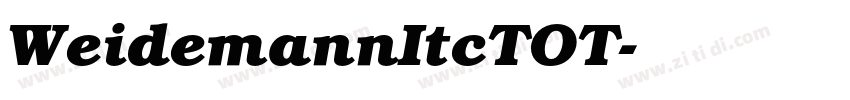 WeidemannItcTOT字体转换 WeidemannItcTOT字体转换