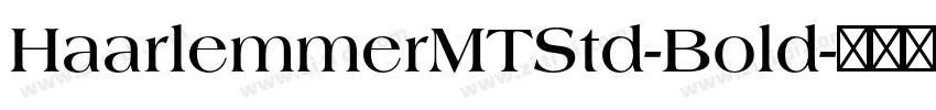 HaarlemmerMTStd-Bold字体转换