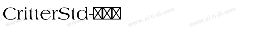 CritterStd字体转换
