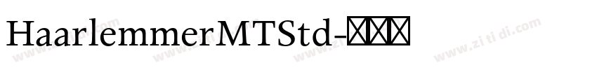 HaarlemmerMTStd字体转换